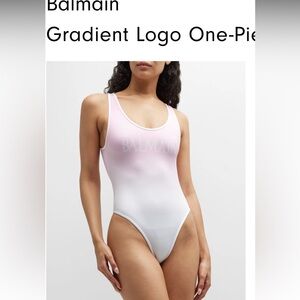 Balmain pink swimsuit….